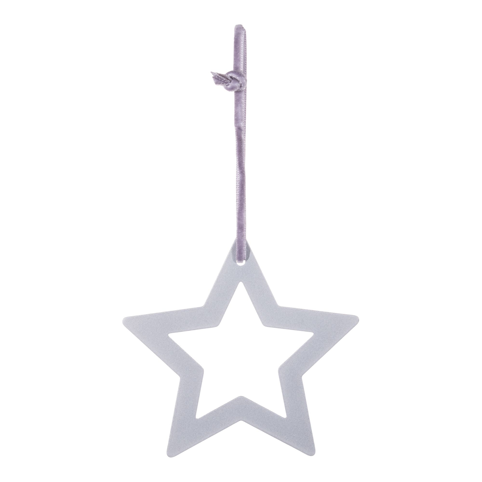 Star Metal Hanging decoration set, Set of 2 - Silver