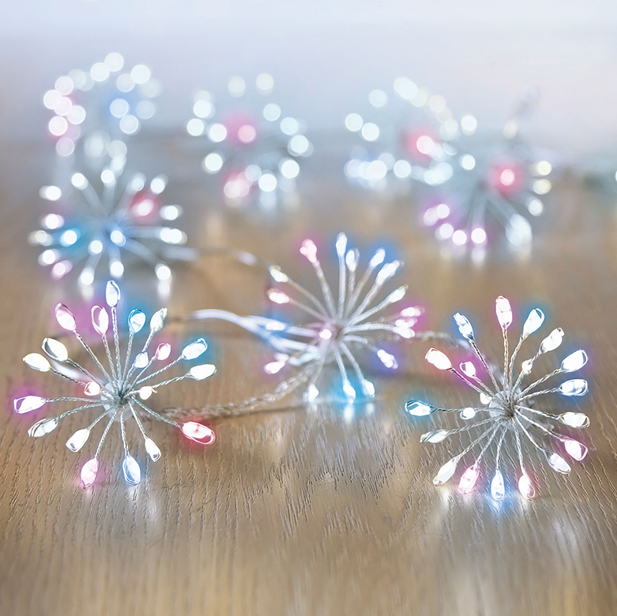 Starburst 400 Multicolour LED String lights Timer function Clear ...
