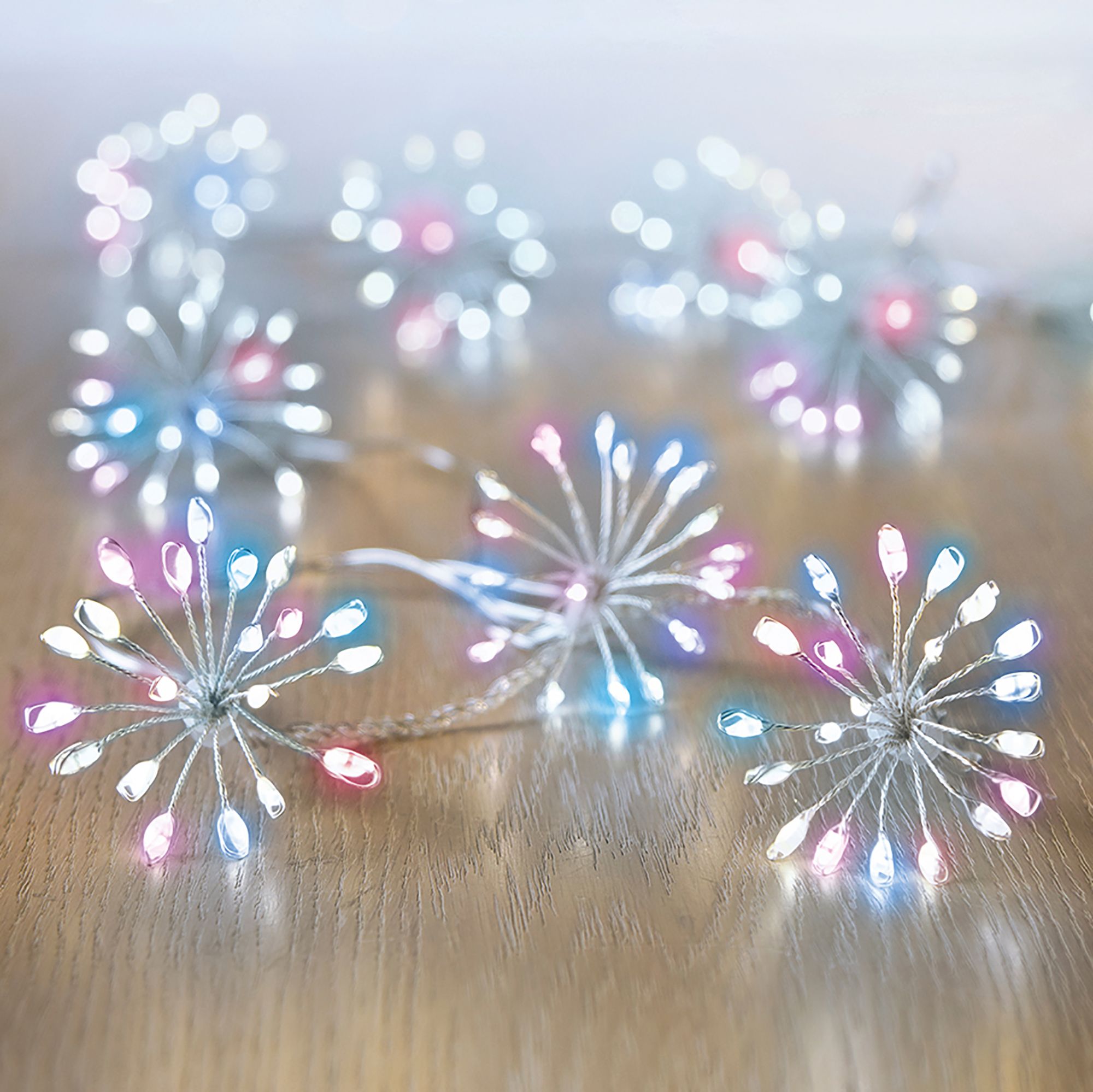 Starburst 400 Multicolour LED String Lights With Clear & Silver Cable ...