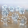Starburst 400 White LED String lights Clear & silver cable