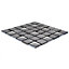 Stargazer Grey Gloss Mirror effect Star Glass 2x2 Mosaic tile, (L)300mm (W)300mm
