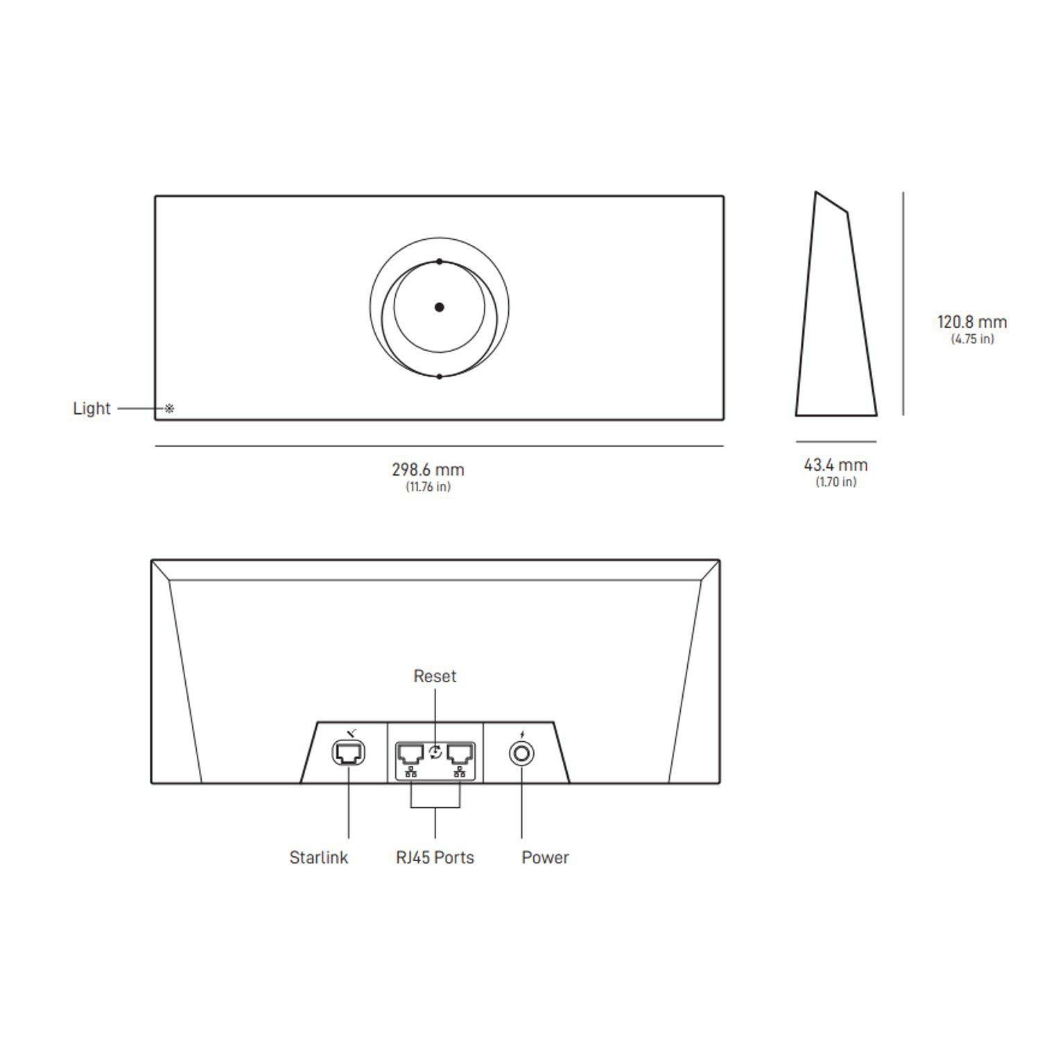 Starlink Standard Tri-band Satellite broadband connection kit (Latest generation)
