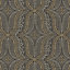 Statement Farah Black Geometric Gold effect Textured Wallpaper