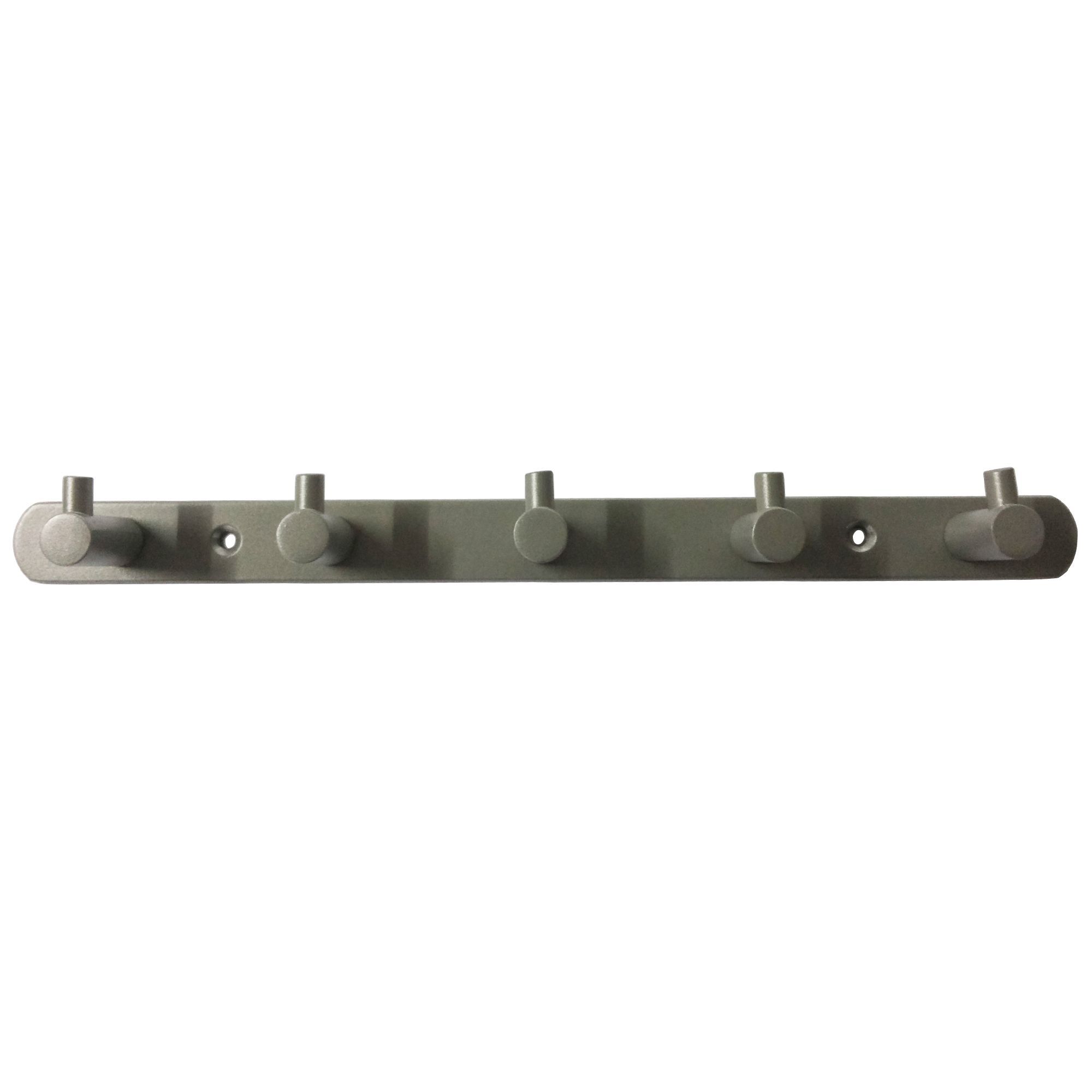 Steel 5 Hook rail, (L)327mm (H)30mm