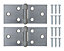 Steel Backflap Door hinge (L)38mm, Pack of 2