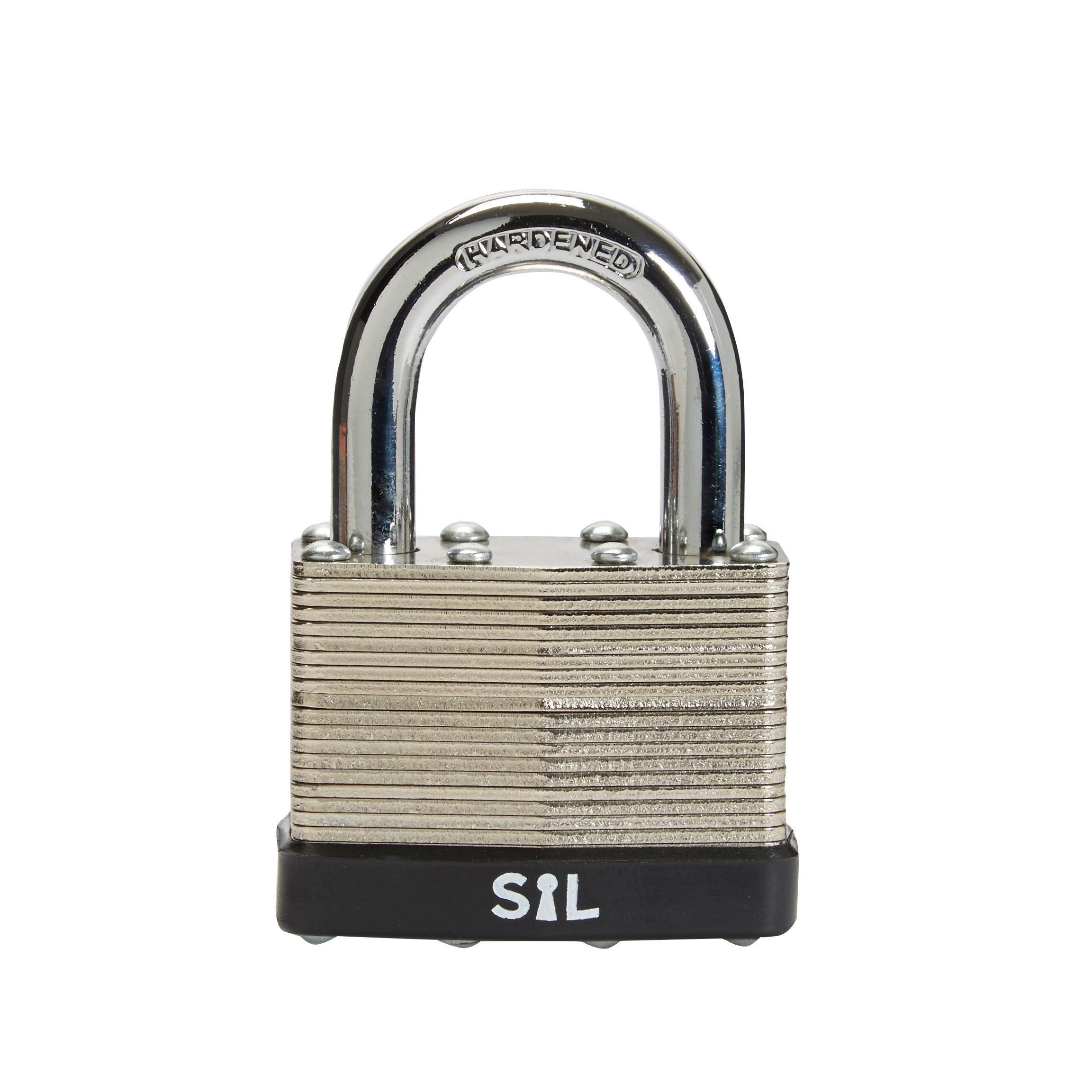 Steel Black Cylinder Open shackle Padlock (W)50mm