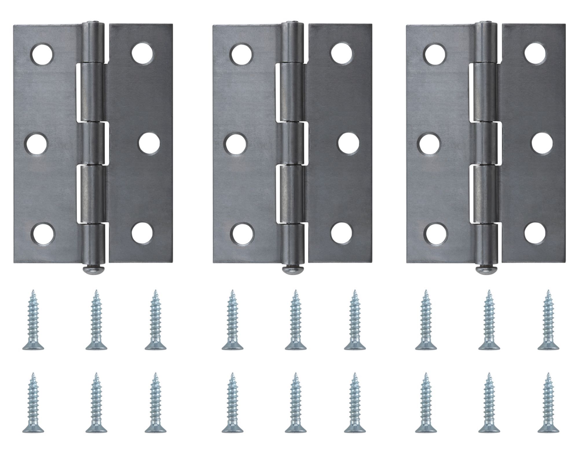 Steel Butt Door hinge N173 (L)75mm (W)75mm, Pack of 3