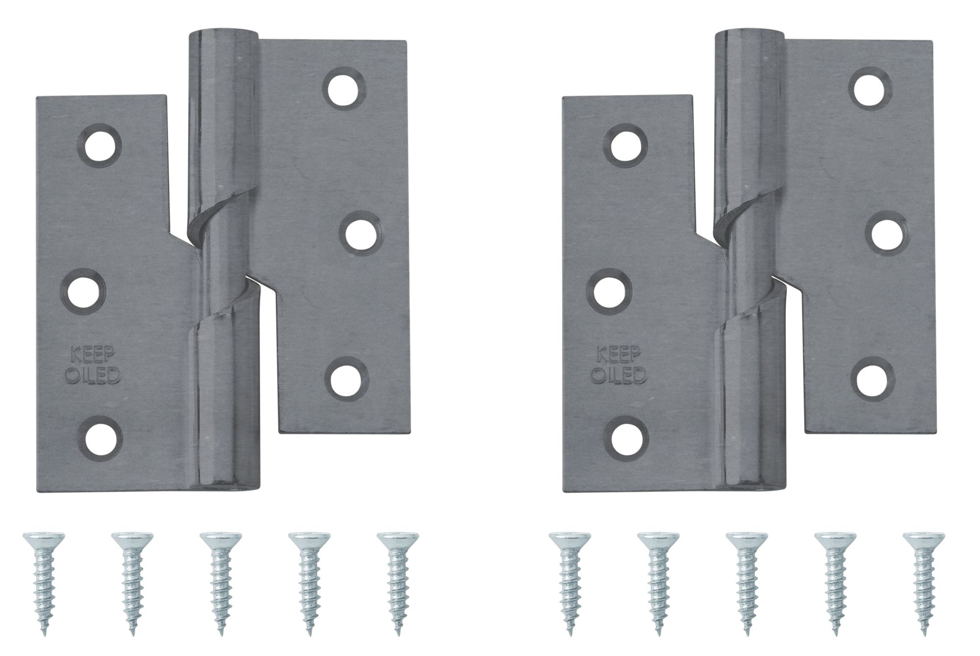 Steel Butt Door hinge N337 (L)75mm (W)75mm, Pack of 2