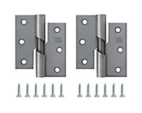 Steel Butt Door hinge N338 (L)75mm, Pack of 2