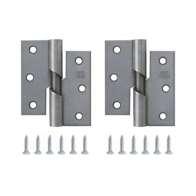 Steel Butt Door hinge N338 (L)75mm (W)75mm, Pack of 2