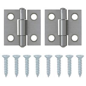 Steel Butt Door hinge NO83 (L)25mm (W)25mm, Pack of 2