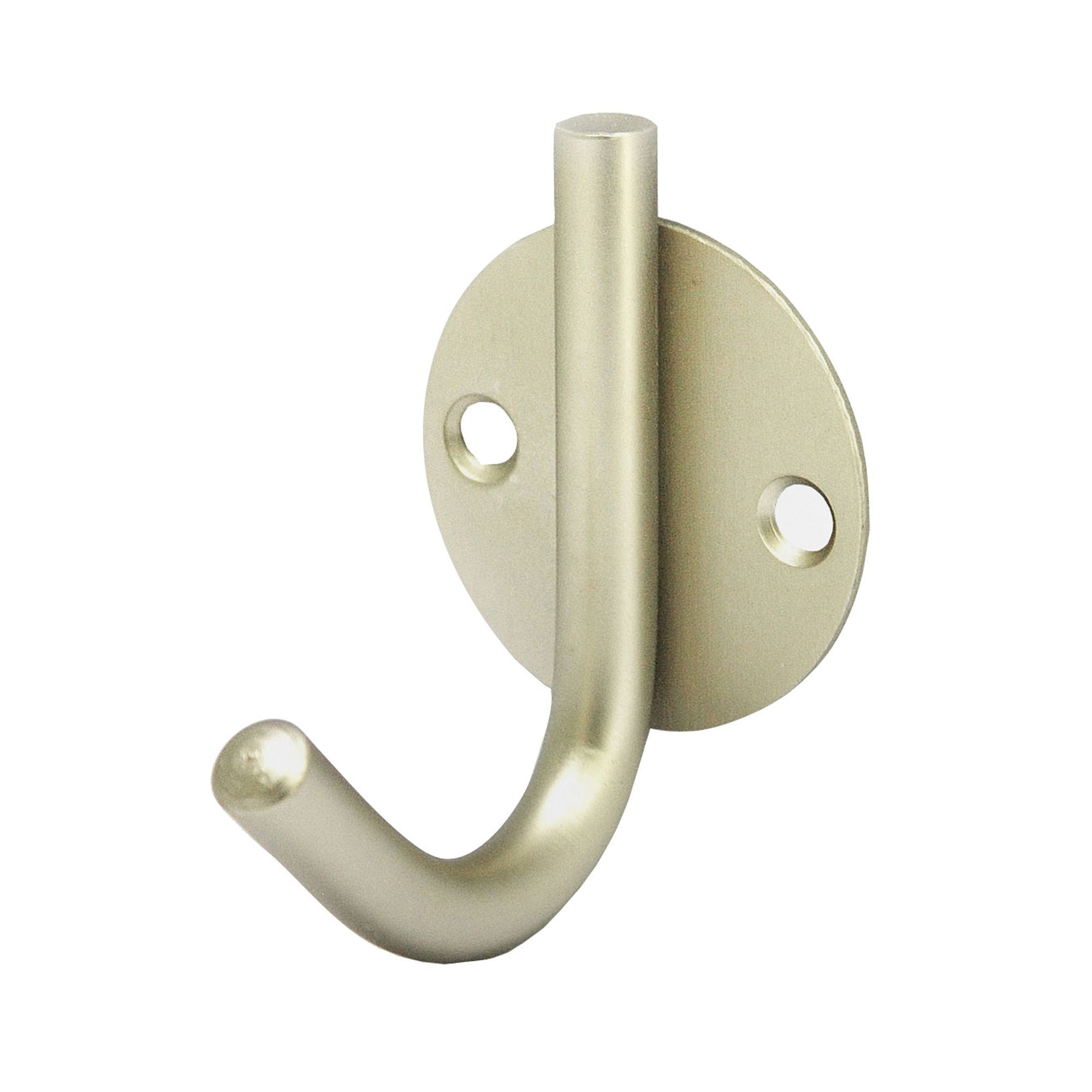 Steel J-shaped Single Back plate Hook (H)51mm (W)63mm