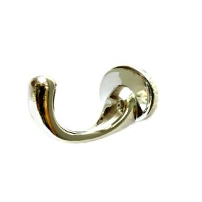 Steel & zinc alloy Circular Single Hook (H)25mm (W)41.5mm