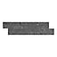 Stegu Splitface Grey Matt Textured Natural stone Indoor & outdoor Wall Tile, Pack of 12, (L)400mm (W)100mm