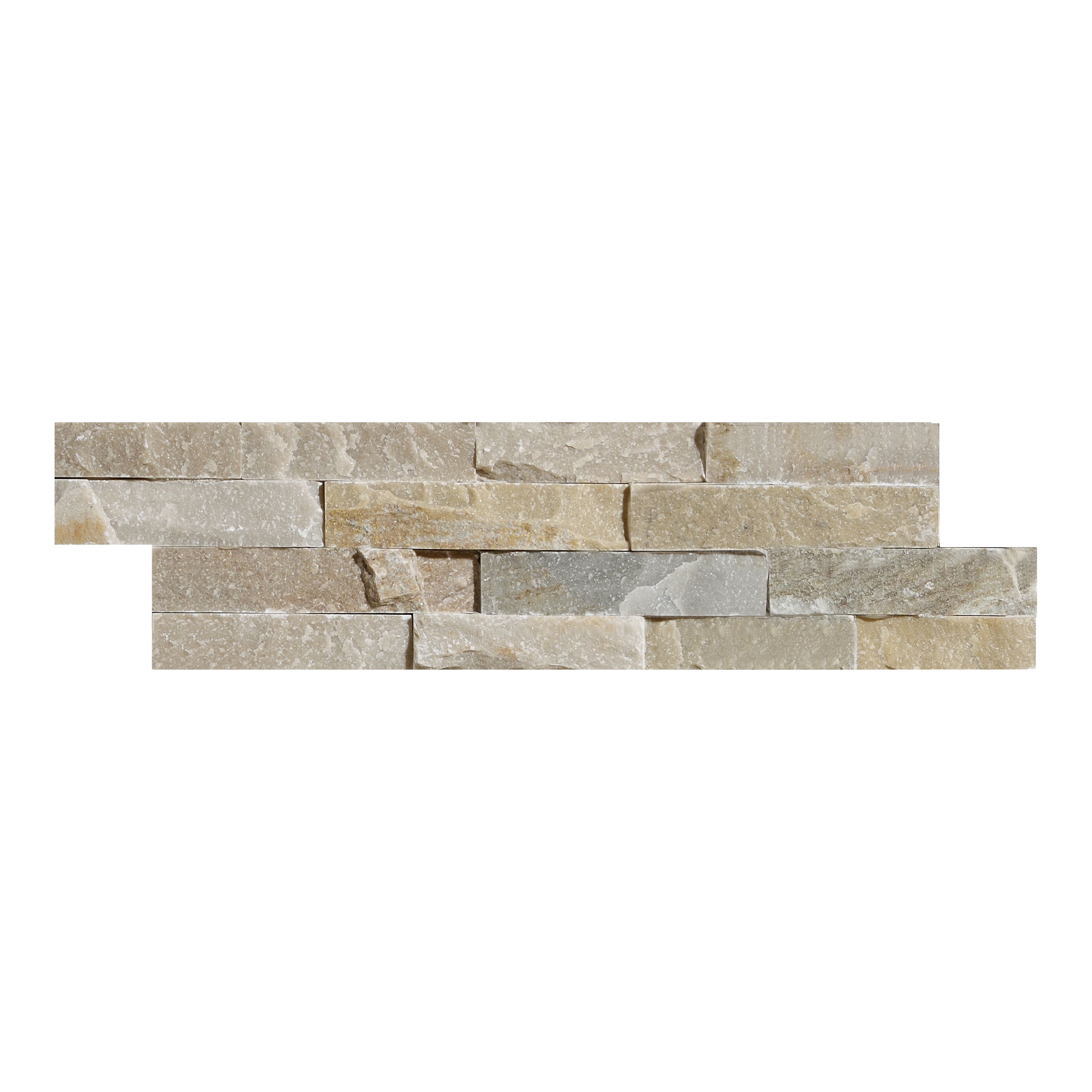 Stegu Splitface Multicolour Matt Patterned Textured Natural stone Indoor & outdoor Wall Tile, Pack of 12, (L)400mm (W)100mm