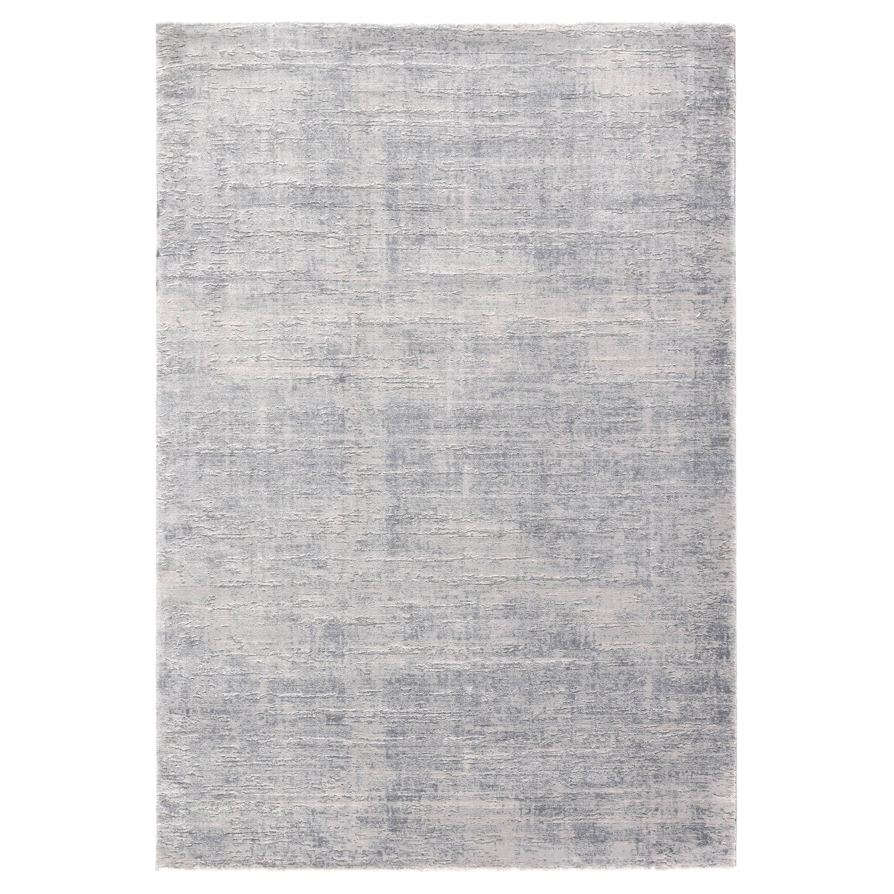 Stella Structured Silver effect Medium Rug, (L)170cm x (W)120cm