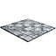 Stone etch Grey Marble 3x3 Mosaic tile, (L)300mm (W)300mm