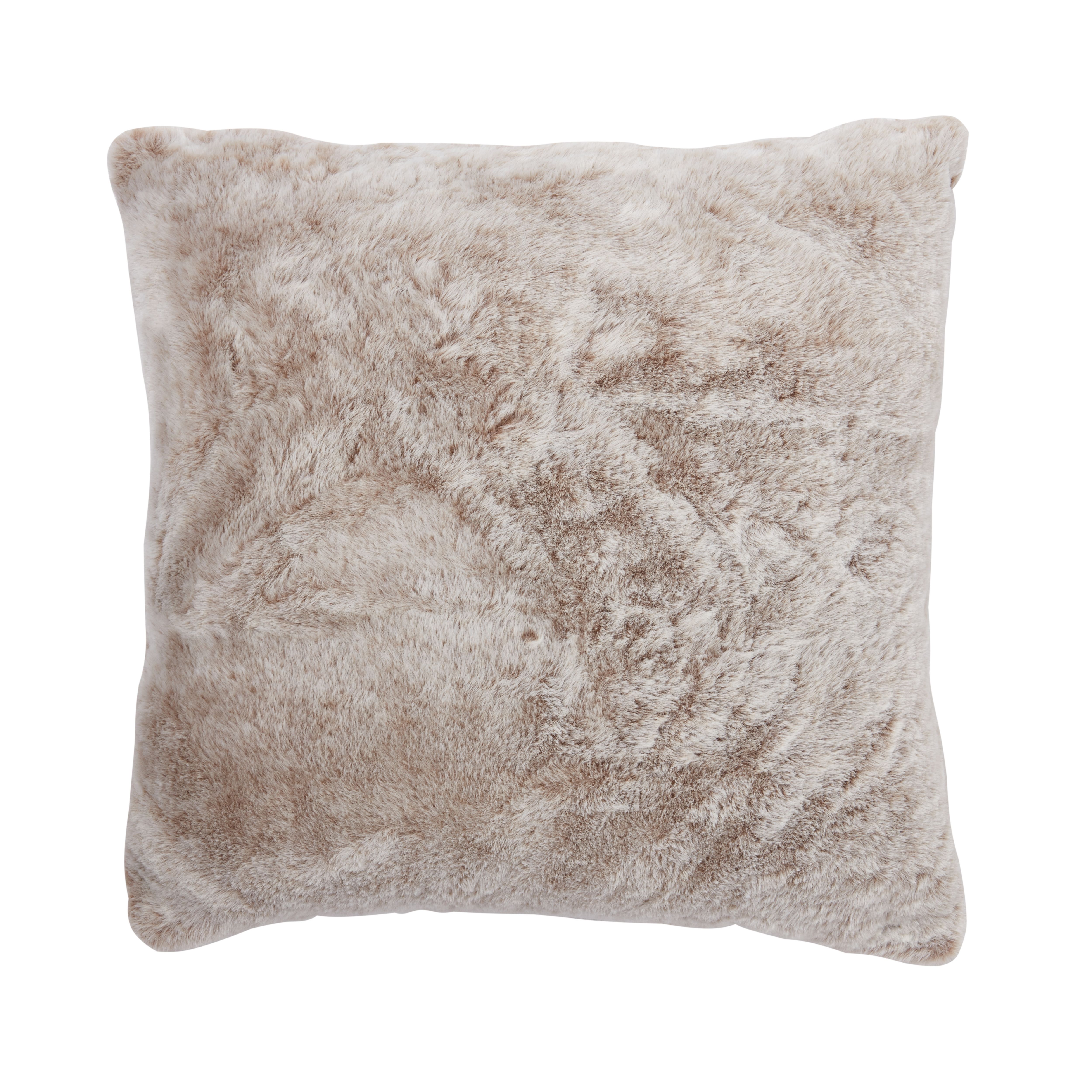 Stone Rabbit faux fur Indoor Cushion L 43cm x W 43cm DIY at B Q