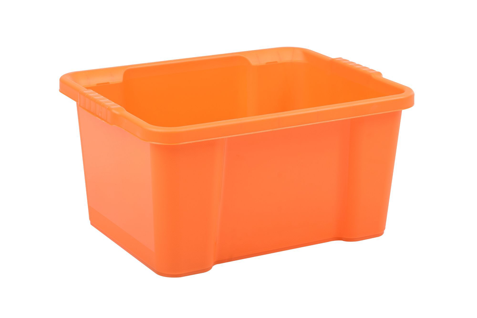 Storage boxes Durable Orange 30L Plastic Storage box DIY at B&Q