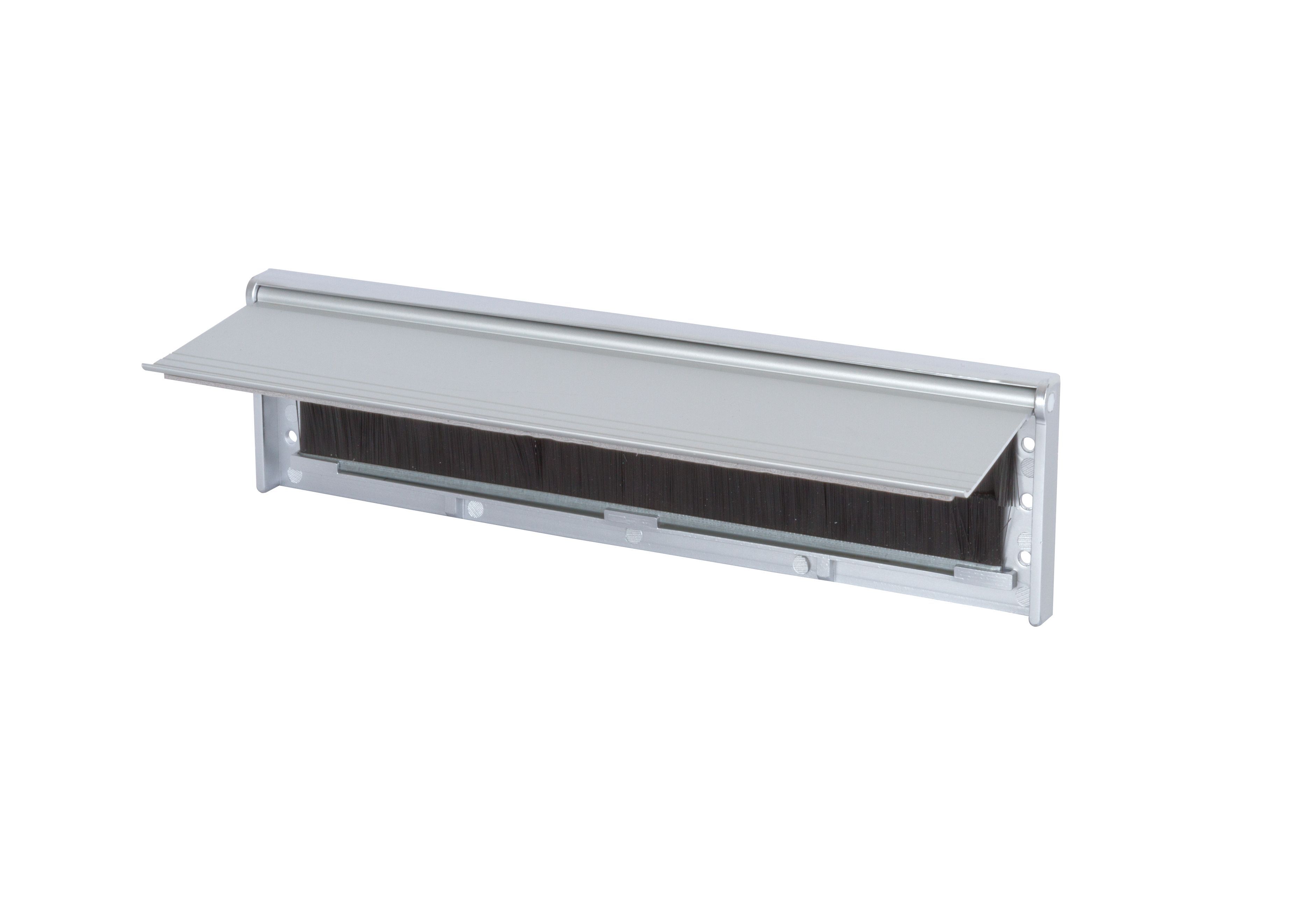 Stormguard Aluminium & brush Letterbox draught excluder, (L)292mm DIY