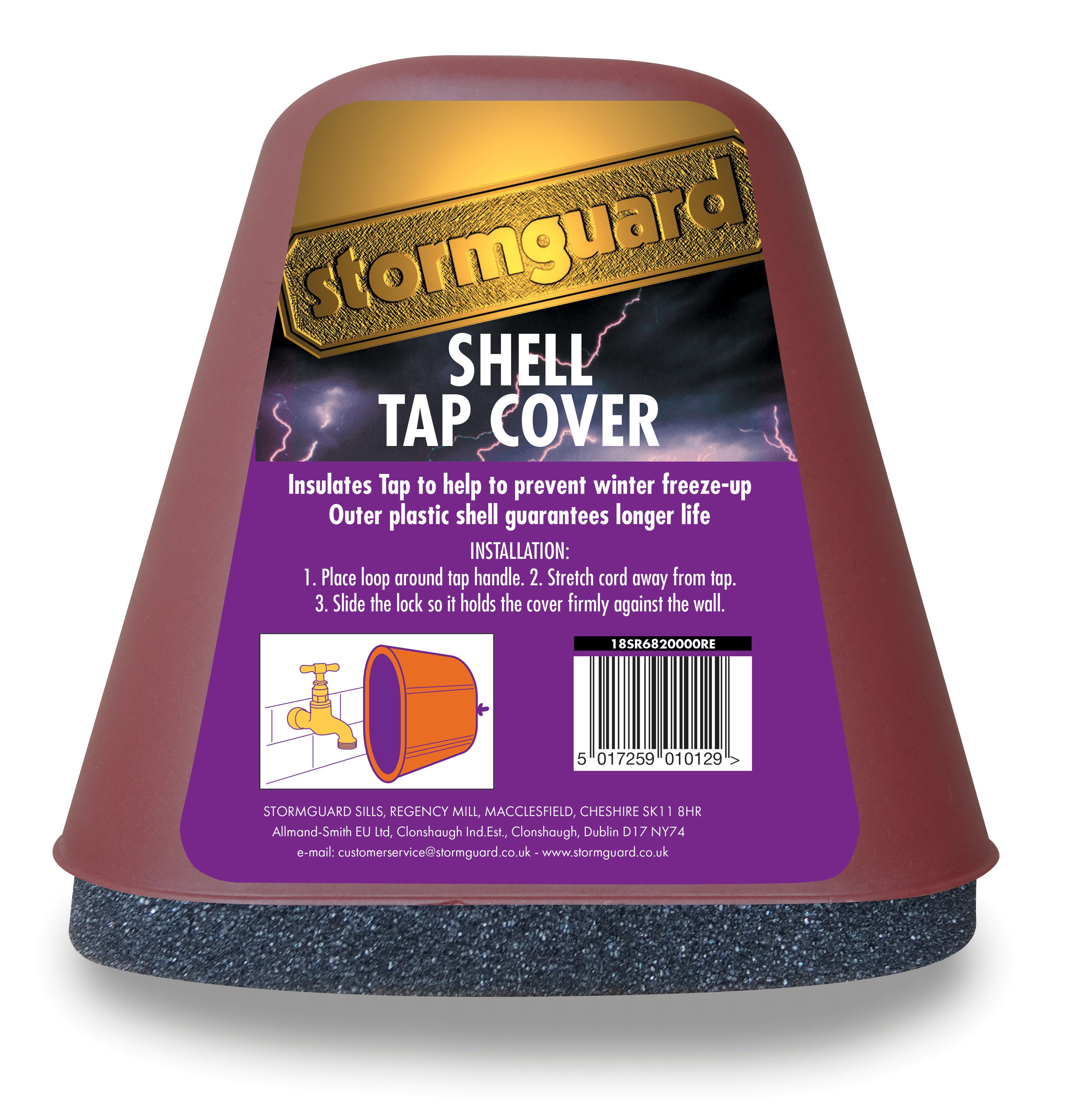 Stormguard External Red Tap cover, (L) 154mm x (W) 165mm