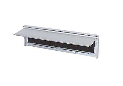 with Flap, Black Stormguard Letterbox Draught Excluder Seal Brush with Flap Letter Box Metal Weather Cover