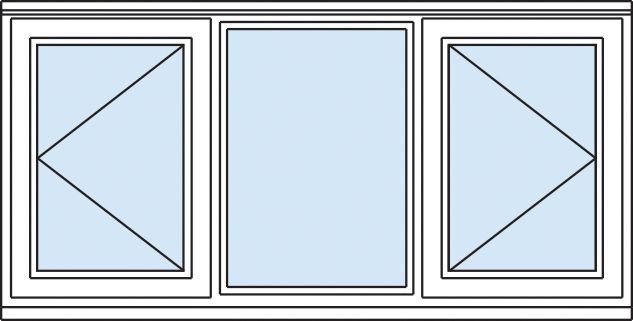 Stormsure Clear Glazed White Timber LH & RH Side hung Casement window, (H)1195mm (W)1795mm