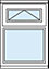 Stormsure Clear Glazed White Timber Top hung Casement window, (H)1045mm (W)625mm