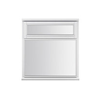 Stormsure Clear Glazed White Timber Top hung Casement window, (H)1045mm (W)910mm
