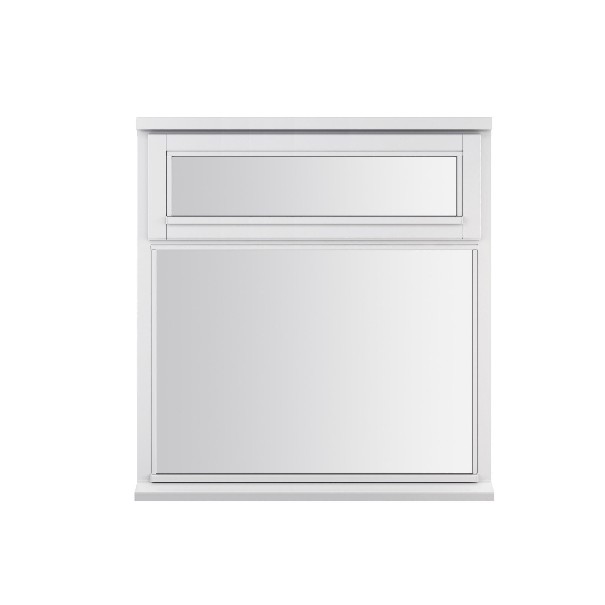 Stormsure Clear Glazed White Timber Top hung Casement window, (H)1045mm ...