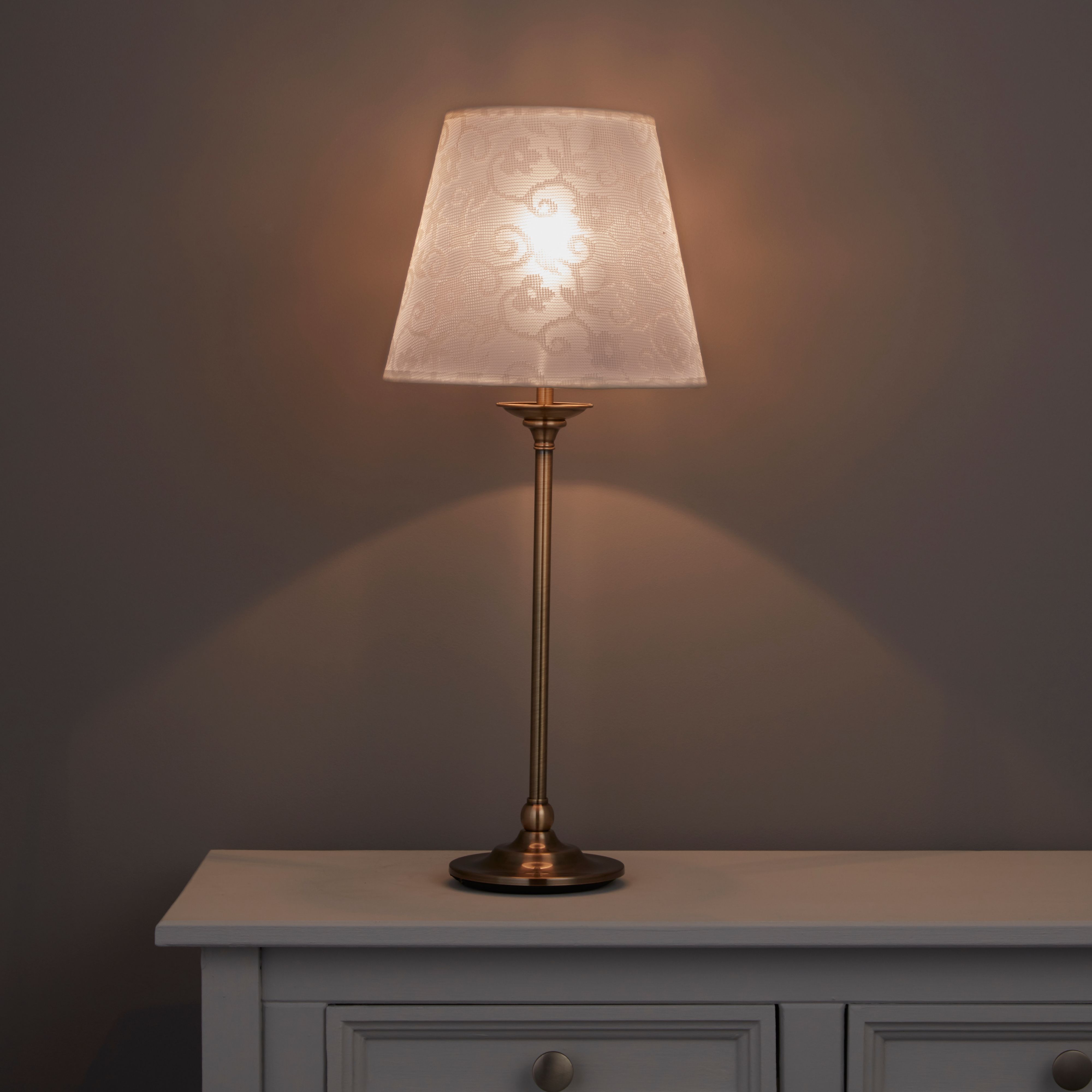 Strasbourg Nickel effect Table lamp