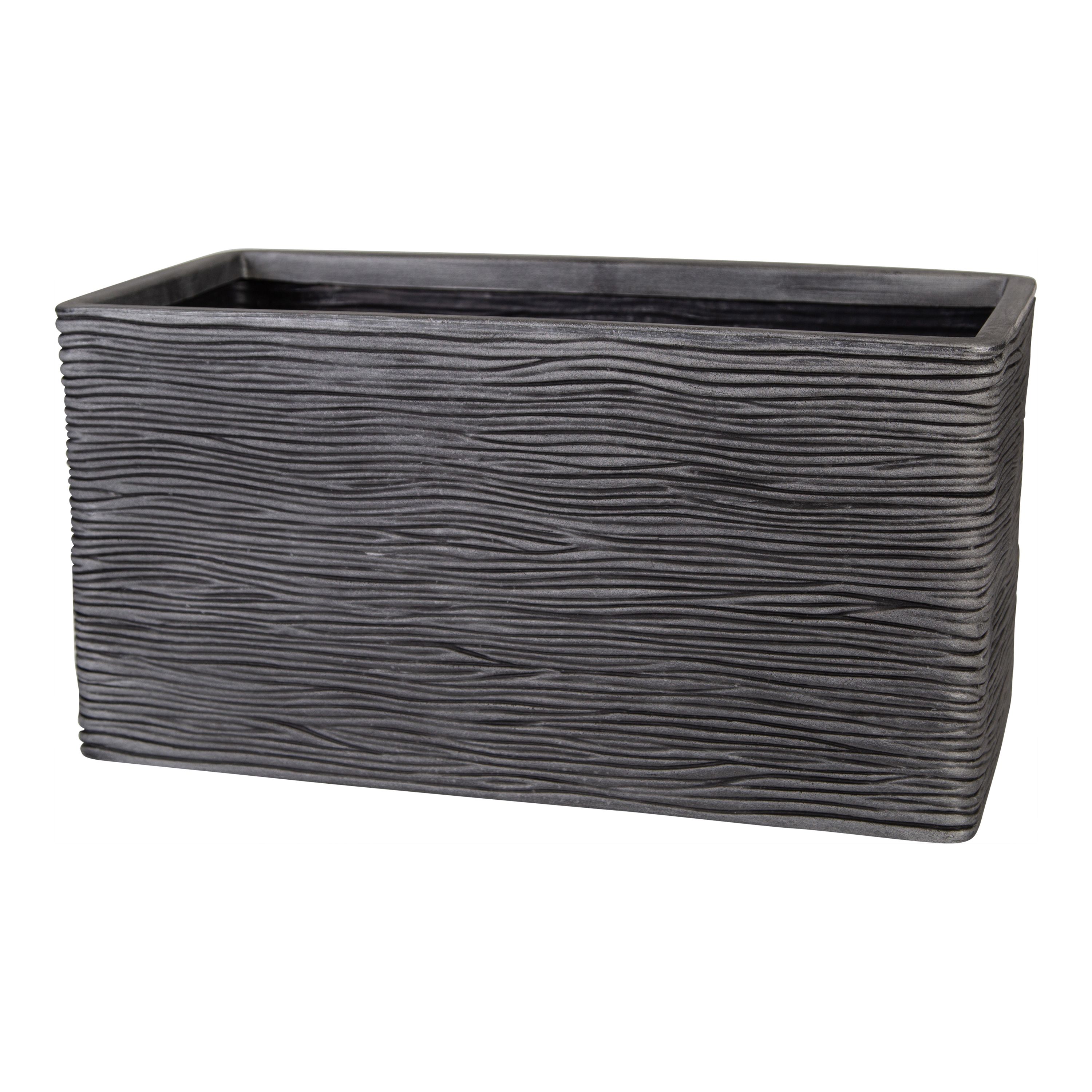 Strata Amalfi Pewter Plastic Planter (H)39cm (W)36cm (D)36cm
