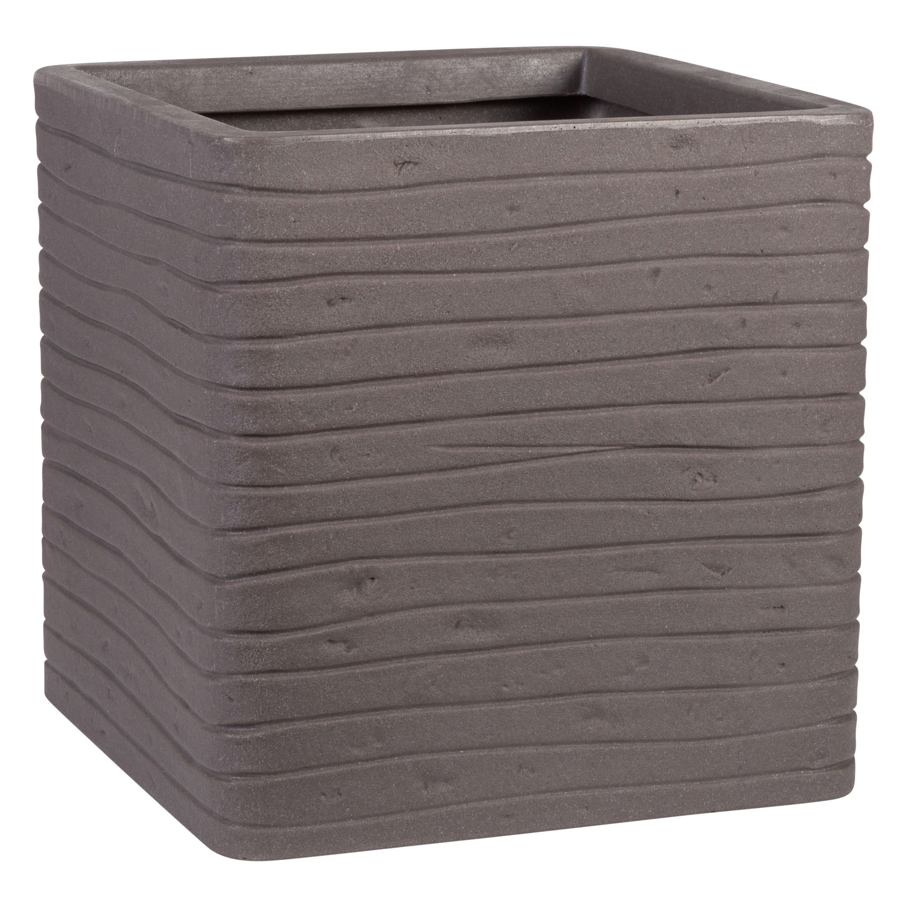 Strata Banbury Range Square Plastic Planter(W)30.5cm- Cappuccino