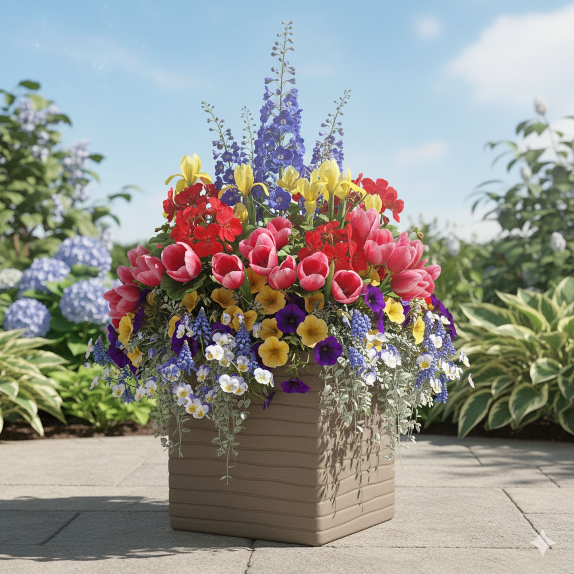 Strata Banbury Range Square Plastic Planter(W)30.5cm- Cappuccino