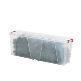 Costway 4 Pack Collapsible and Stackable Plastic Storage Bins with Attached Lid-M - Size: M