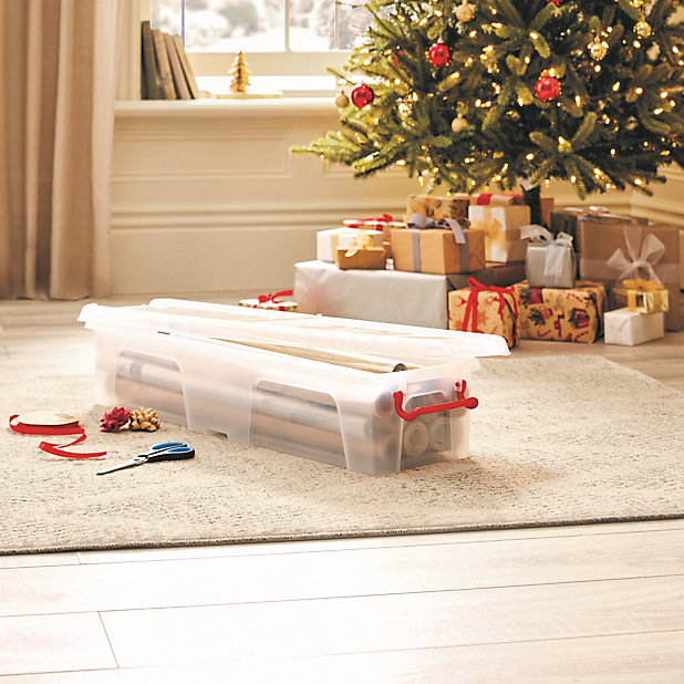 Ram Christmas Wrapping Paper Storage Bag Fabric Gift Wrap Storage (82 x 34  x 13 cm:) For Paper, Tags