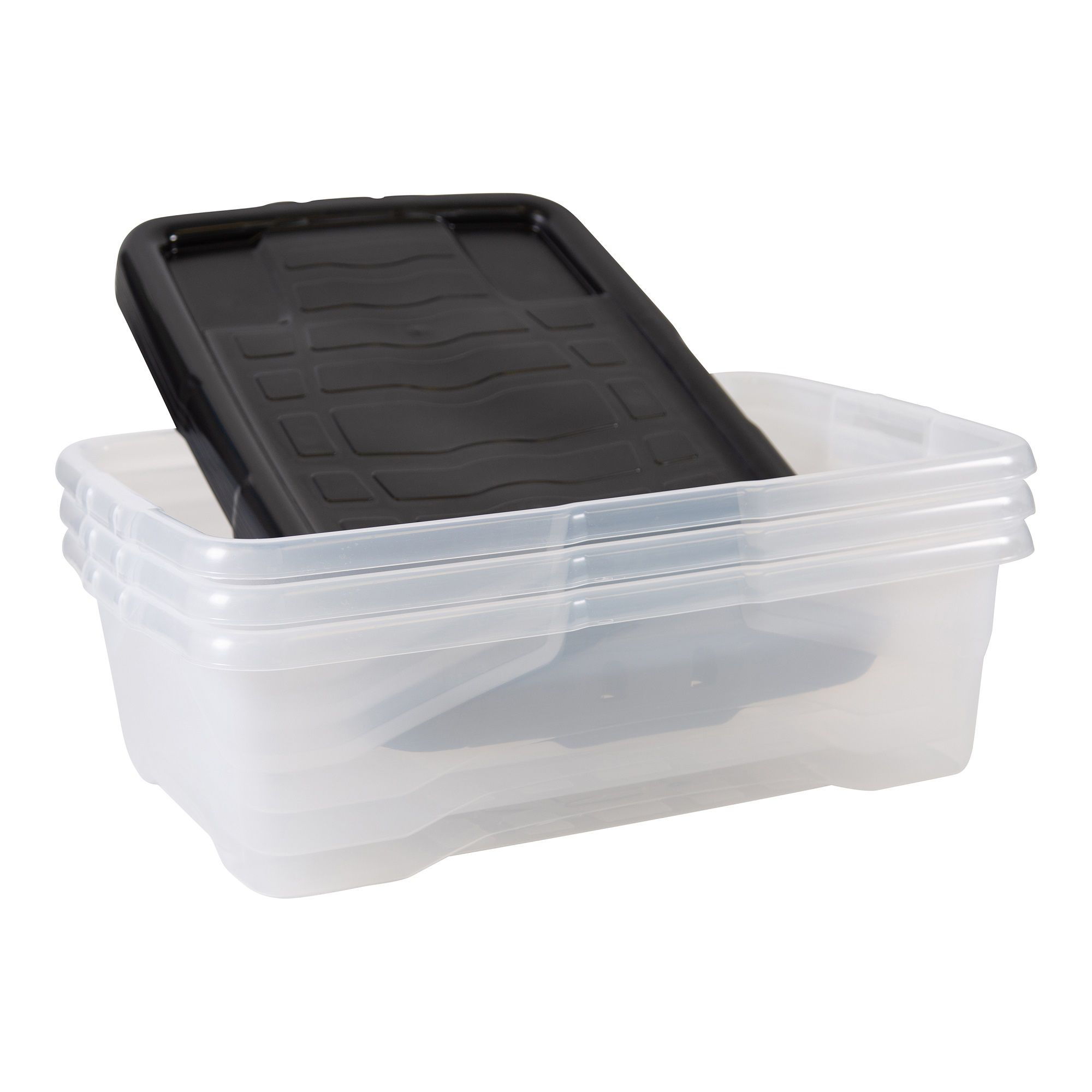 Allstore Heavy duty 36L Large Plastic Stackable Storage box with Lid