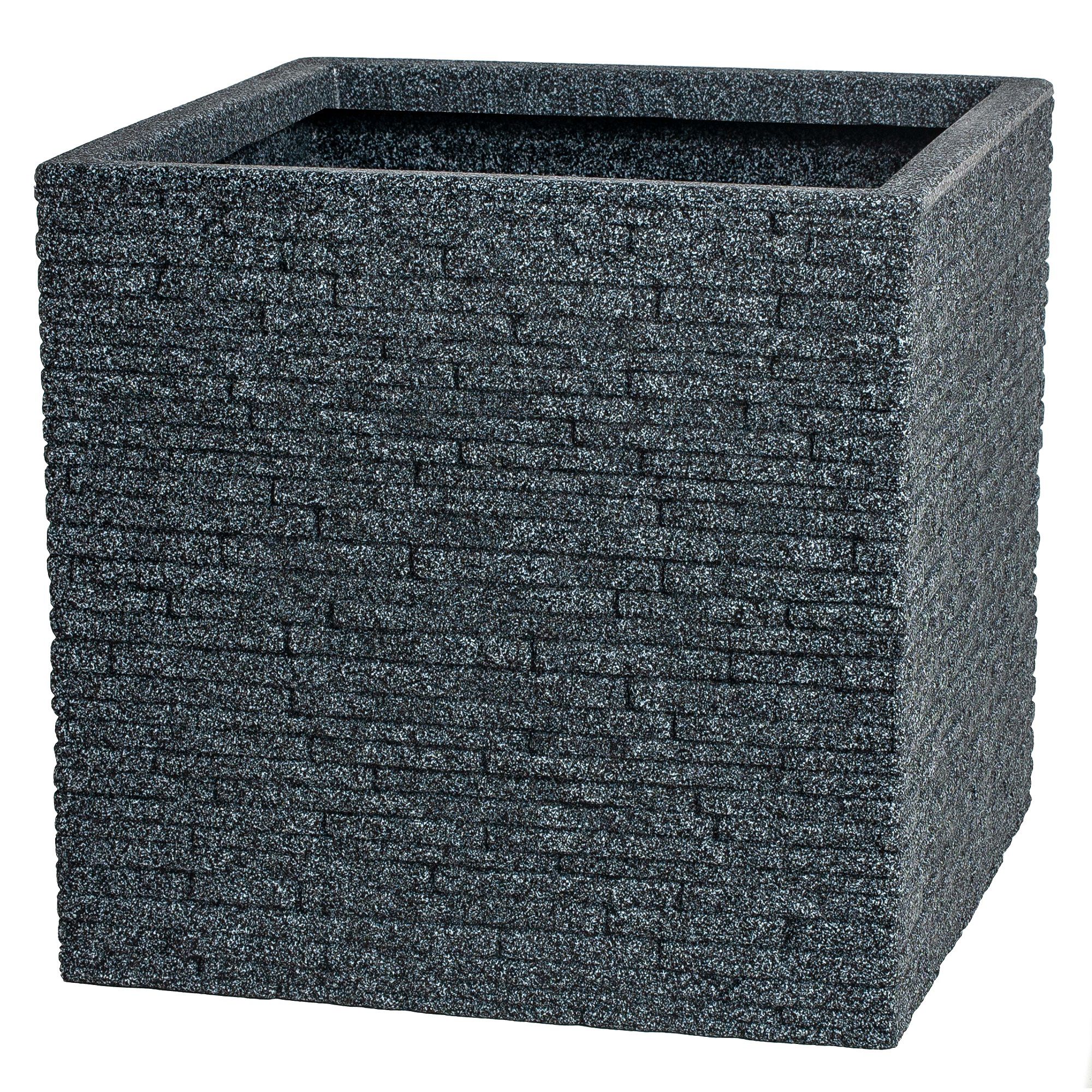 Strata Graphite Plastic Rectangular Planter (H)25.5cm (W)25cm (D)60cm