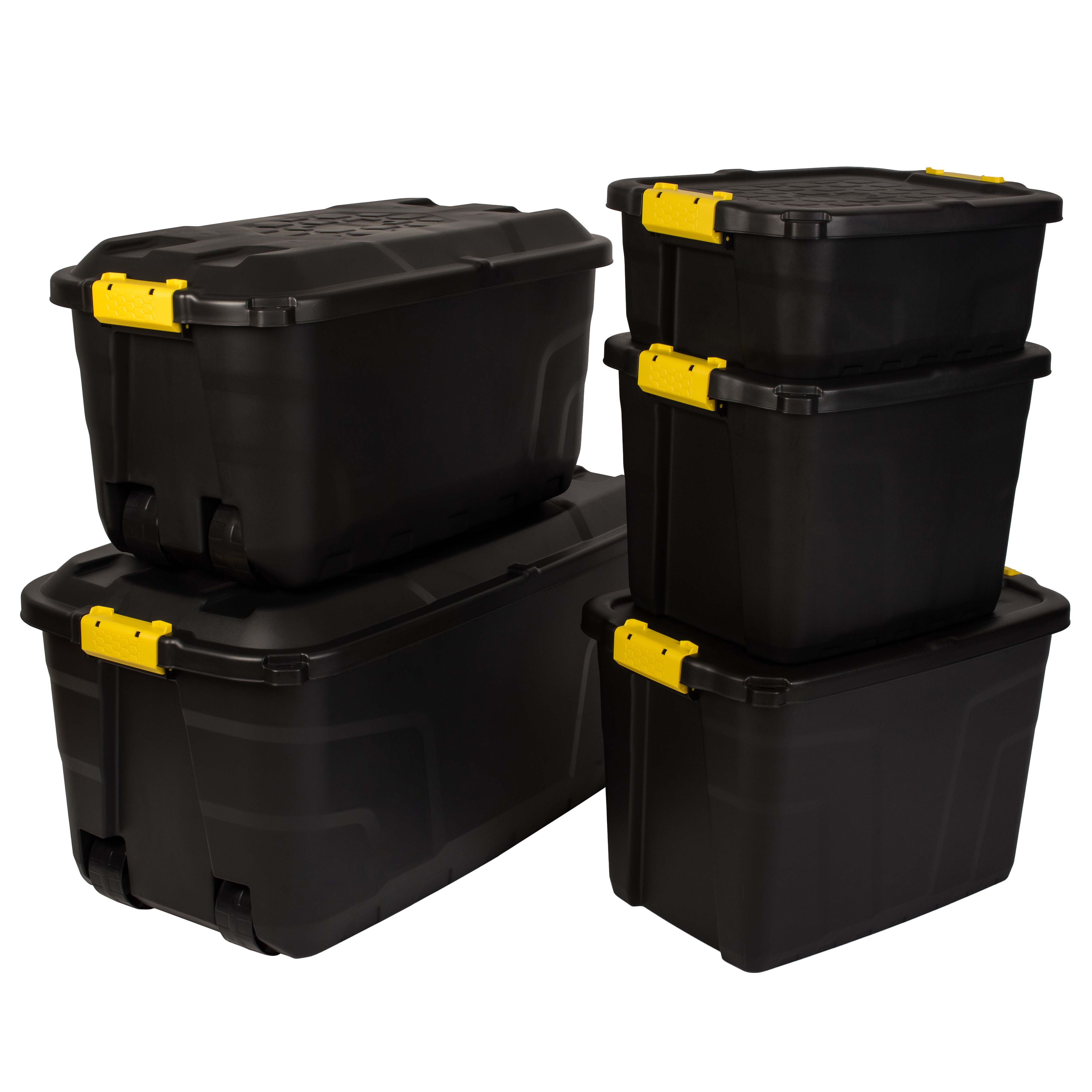 Strata Heavy duty Black 24L Small Stackable Storage box Lid