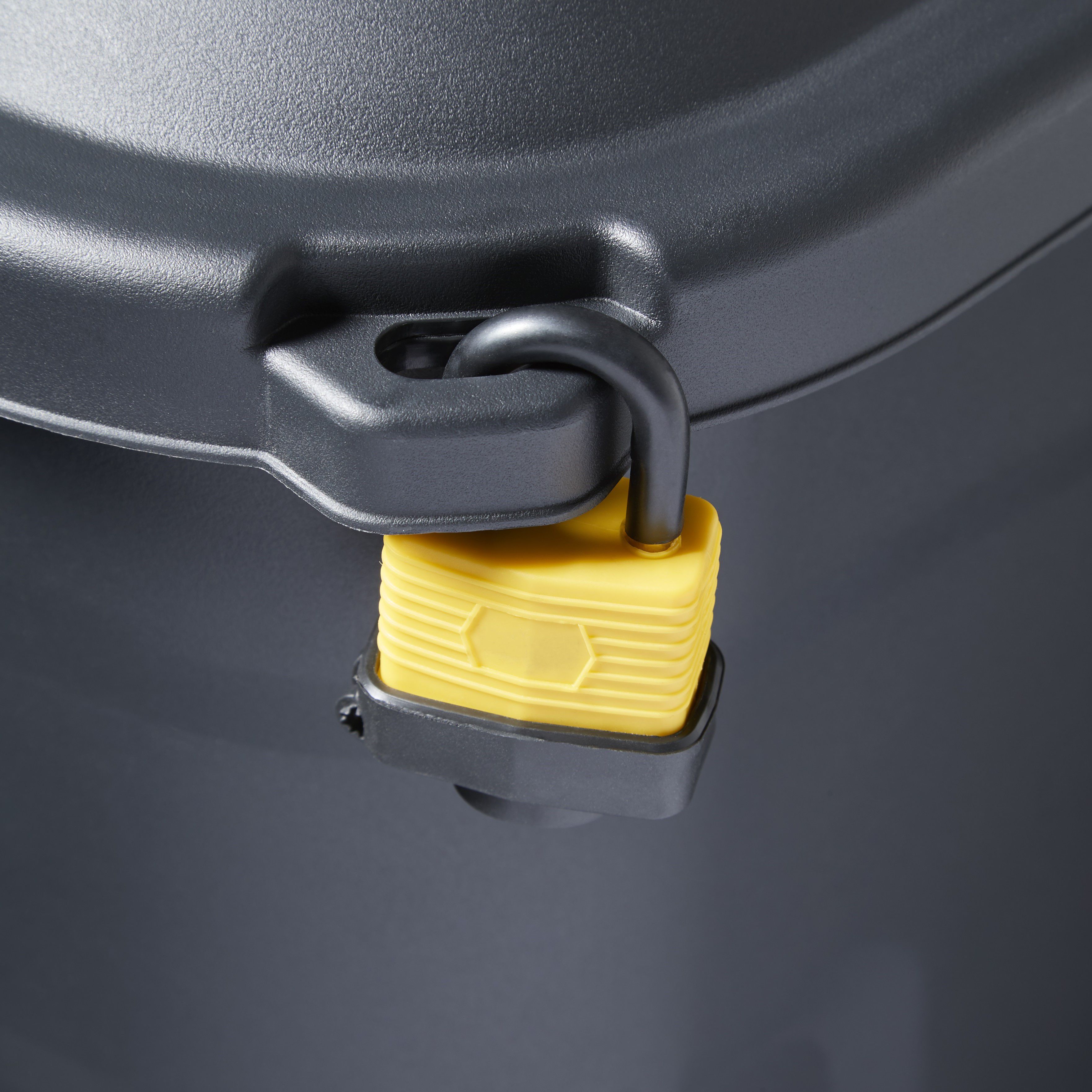 Strata Heavy duty Black 60L Plastic Stackable Storage box & Lid