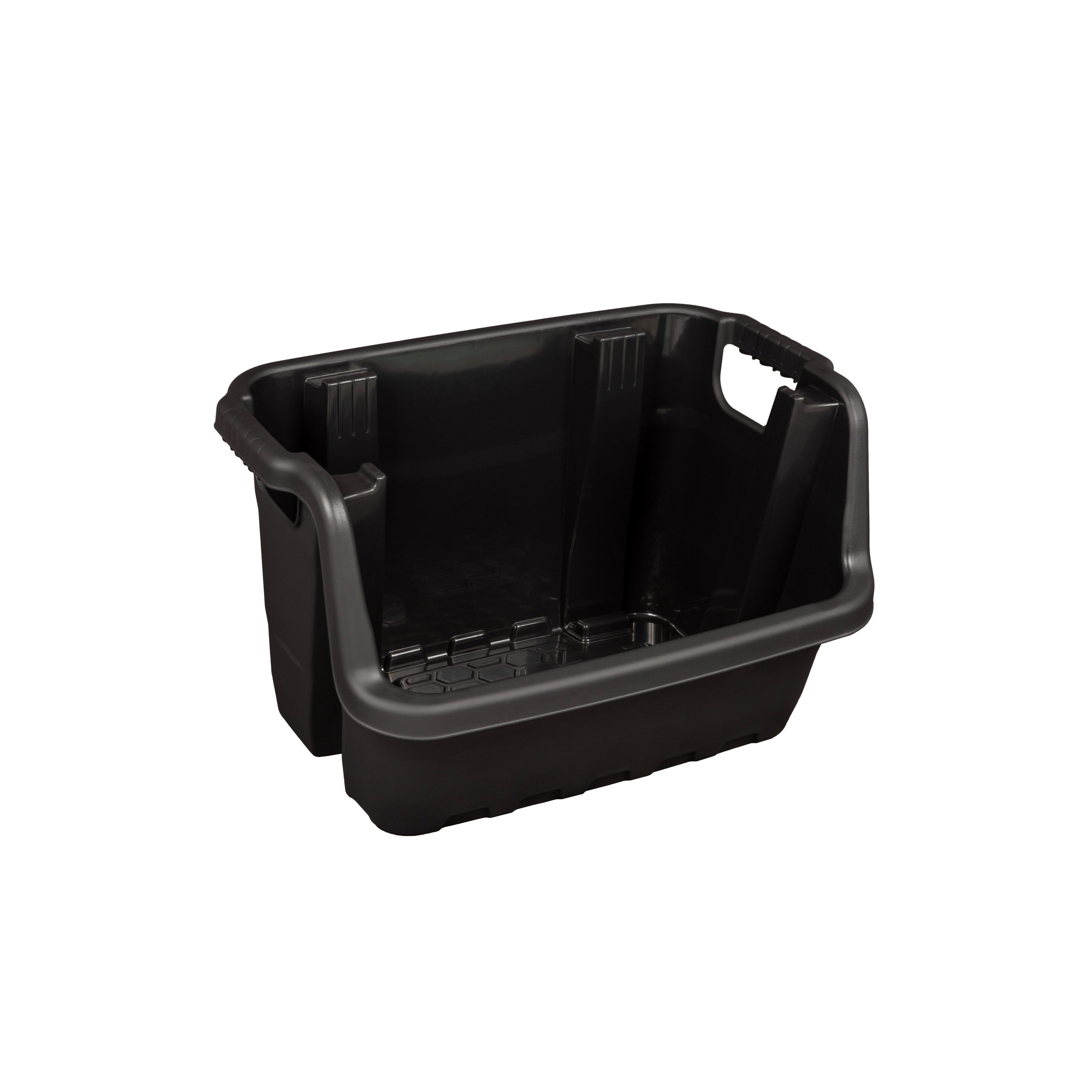 Strata Heavy Duty Range Black 40L Large Plastic Stackable Storage box