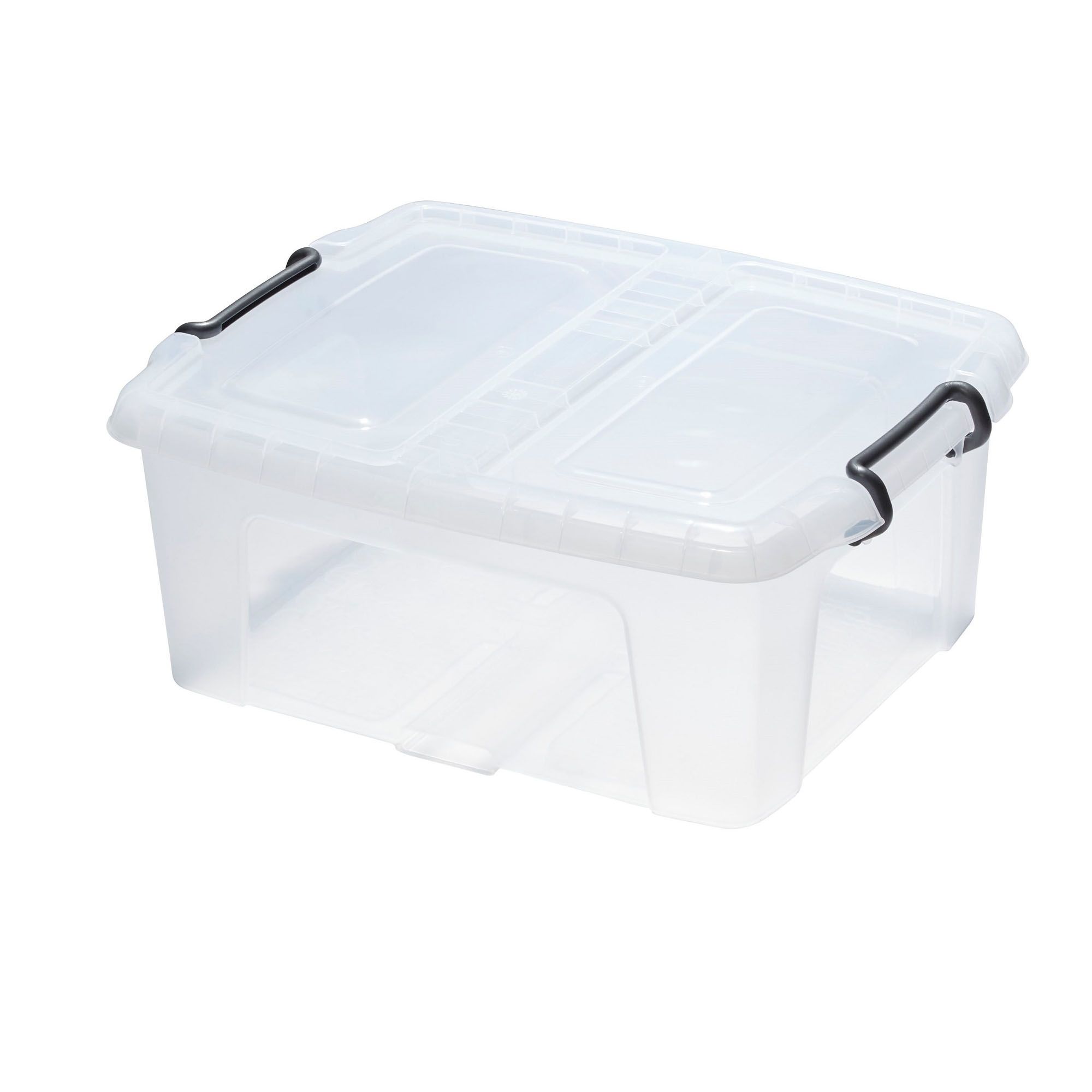 Strata Smart Clear 24L Plastic Stackable Storage box & Lid