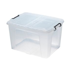 Strata Smart Clear 65L Plastic Stackable Nestable Storage box