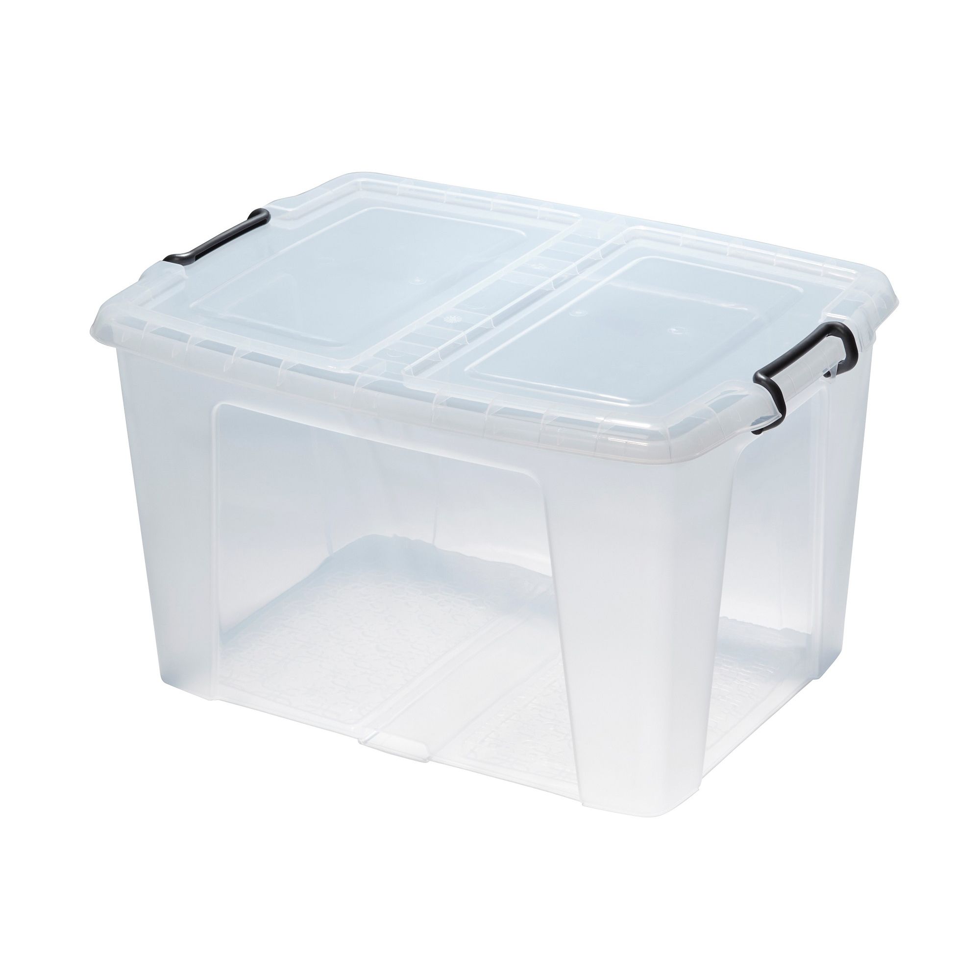 Strata Smart Clear 65L Plastic Stackable Storage box & Lid | DIY at B&Q