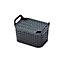 Strata Urban Charcoal Plastic Stackable Storage basket