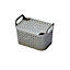 Strata Urban Cool grey Plastic Stackable Storage basket (H)16.5cm (W)24cm (D)16.5cm