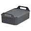 Strata Urban Dark grey Plastic Stackable Storage basket & Lid (H)15cm (W)27cm (D)40cm