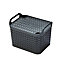 Strata Urban Dark grey Plastic Stackable Storage basket & Lid (H)23cm (W)23.5cm (D)30.5cm