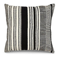 Striped Black & white Cushion