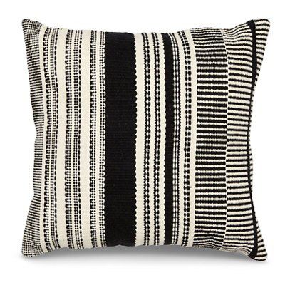 Black and shop white patterned cushions